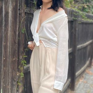 AllSaints White Silk Blouse